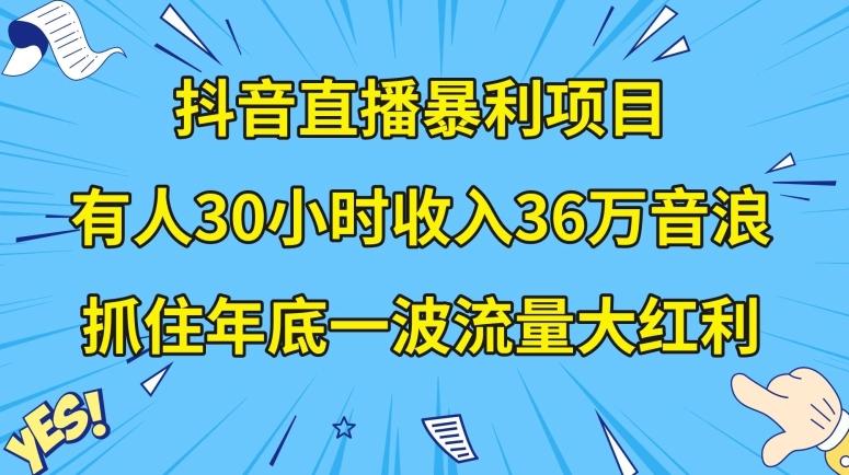抖音直播暴利项目，有人30小时收入36万音浪，公司宣传片年会视频制作，抓住年底一波流量大红利【揭秘】-梦凌网创