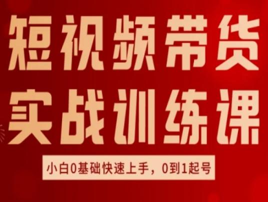 短视频带货实战训练课，好物分享实操，小白0基础快速上手，0到1起号-梦凌网创