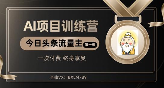 AI项目系列训练营（公众号流量主与今日头条篇）【揭秘】-梦凌网创