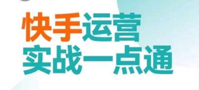 快手运营实战一点通，这套课用小白都能学会的方法教你抢占用户，做好生意-梦凌网创