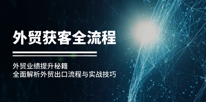 外贸获客全流程：外贸业绩提升秘籍：全面解析外贸出口流程与实战技巧-梦凌网创