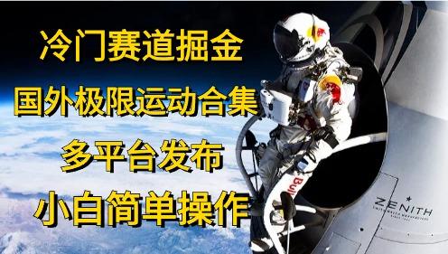 冷门赛道掘金，国外极限运动视频合集，多平台发布，小白简单操作-梦凌网创