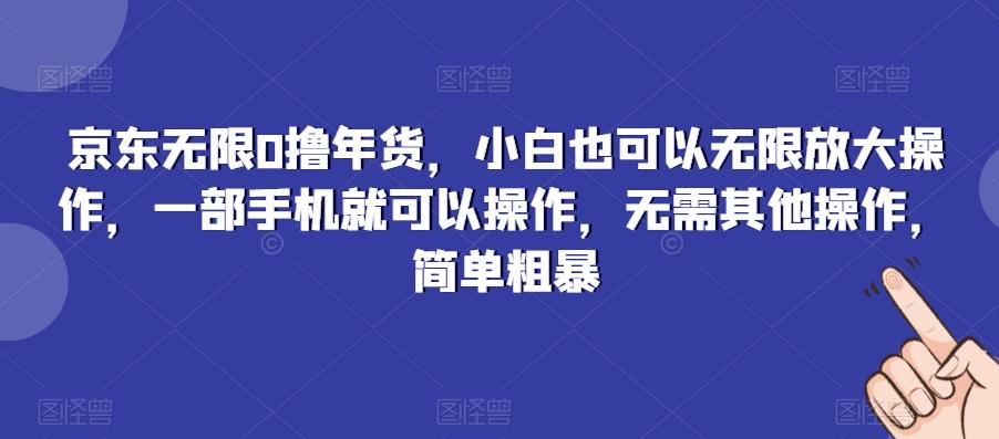 京东无限0撸年货，小白也可以无限放大操作，一部手机就可以操作，无需其他操作，简单粗暴-梦凌网创