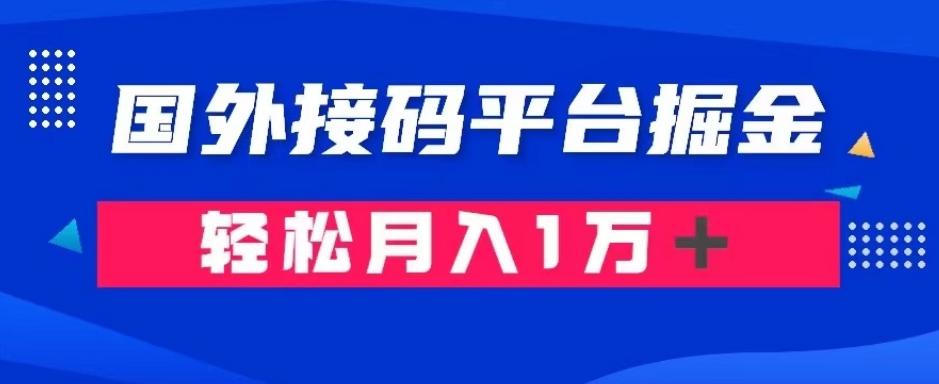 通过国外接码平台掘金：成本1.3，利润10＋，轻松月入1万＋【揭秘】-梦凌网创
