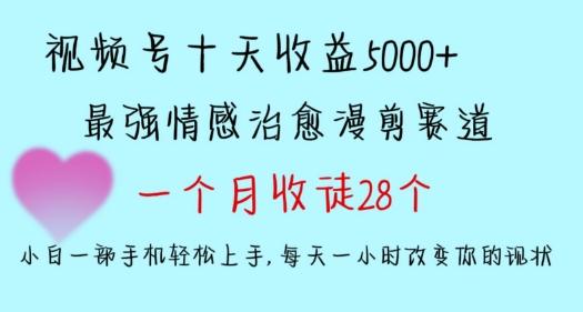 十天收益5000+，多平台捞金，视频号情感治愈漫剪，一个月收徒28个，小白一部手机轻松上手【揭秘】-梦凌网创