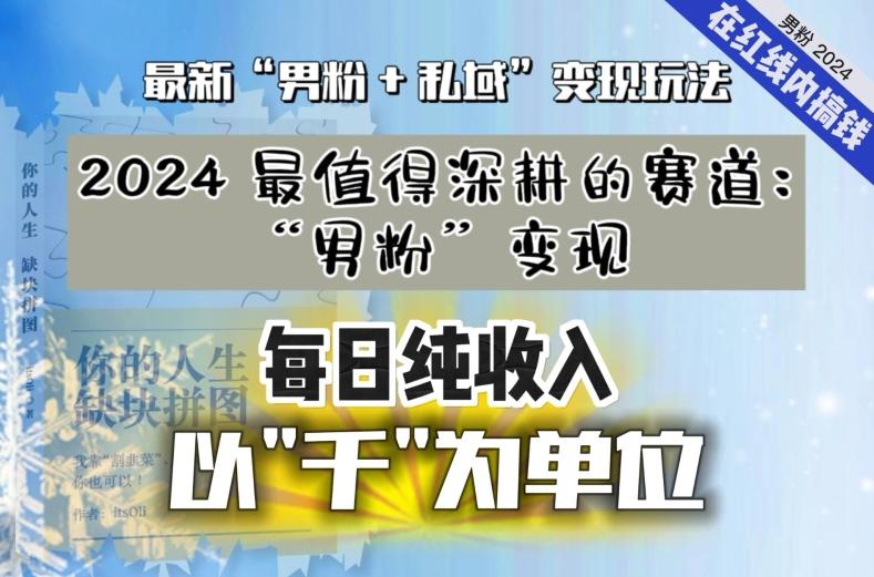 【私域流量最值钱】把“男粉”流量打到手，你便有无数种方法可以轻松变现，每日纯收入以“千”为单位-梦凌网创
