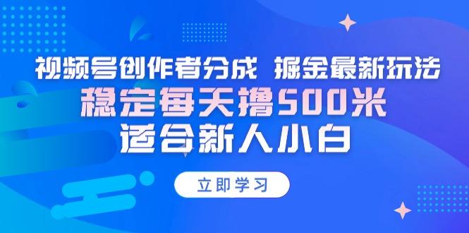 【蓝海项目】视频号创作者分成 掘金最新玩法 稳定每天撸500米 适合新人小白-梦凌网创