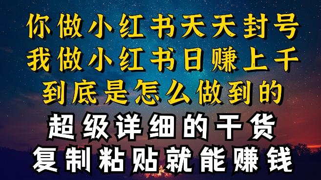 都知道小红书能引流私域变现，可为什么我能一天引流几十人变现上千，但你却频频封号违规被限流【揭秘】-梦凌网创