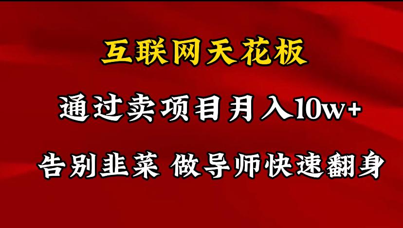 导师训练营互联网的天花板，让你告别韭菜，通过卖项目月入10w+，一定要…-梦凌网创