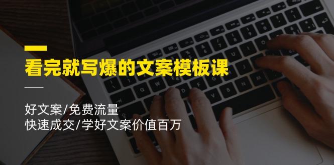 看完就 写爆的文案模板课，好文案/免费流量/快速成交/学好文案价值百万-梦凌网创