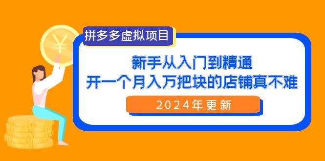 (9744期)拼多多虚拟项目：入门到精通，开一个月入万把块的店铺 真不难(24年更新)-梦凌网创