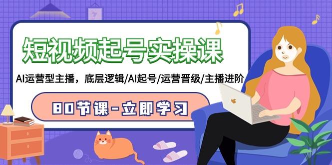 (9470期)短视频起号实操课，AI运营型主播，底层逻辑/AI起号/运营晋级/主播进阶/80节-梦凌网创
