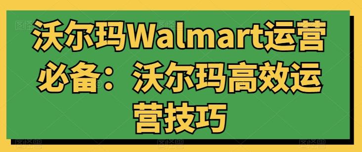沃尔玛Walmart运营必备：沃尔玛高效运营技巧-梦凌网创