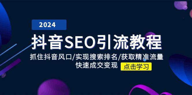 抖音 SEO引流教程：抓住抖音风口/实现搜索排名/获取精准流量/快速成交变现-梦凌网创