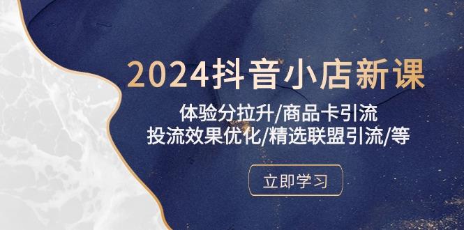 2024抖音小店新课，体验分拉升/商品卡引流/投流效果优化/精选联盟引流/等-梦凌网创