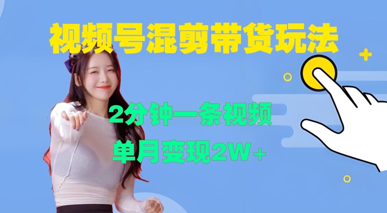 视频号混剪玩法，2分钟一条视频，单月变现2W+【揭秘】-梦凌网创