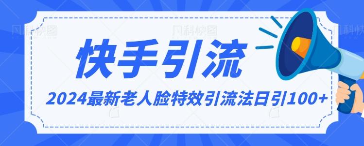 2024全网最新讲解老人脸特效引流方法，日引流100+，制作简单，保姆级教程【揭秘】-梦凌网创