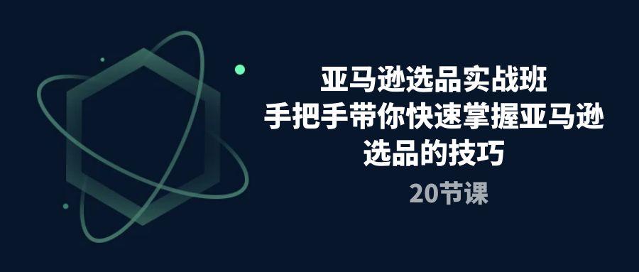 亚马逊选品实战班，手把手带你快速掌握亚马逊选品的技巧(20节课-薪火元第一资源库