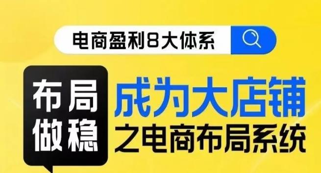 八大体系布局篇·布局做稳，成为大店的电商布局线上课-梦凌网创