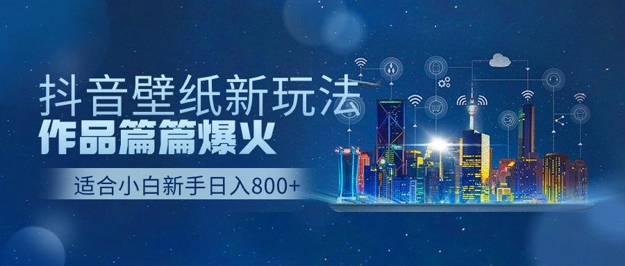 (9842期)抖音壁纸号新玩法，作品篇篇爆火，日收益500+-梦凌网创
