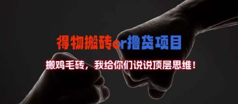 得物搬砖撸货项目?掰下数据，我给你们说说顶层思维【揭秘】-梦凌网创