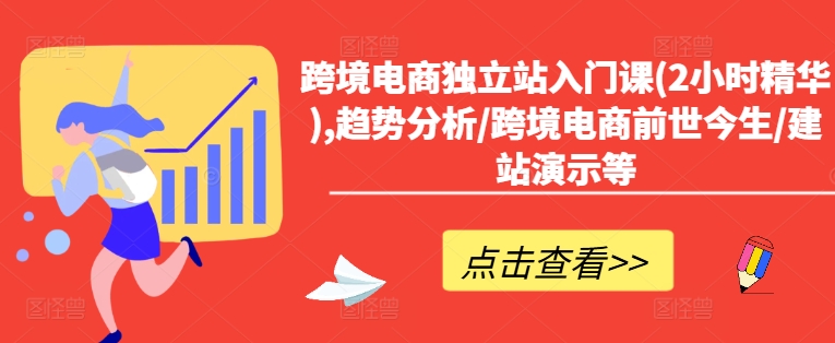 跨境电商独立站入门课(2小时精华),趋势分析/跨境电商前世今生/建站演示等-梦凌网创