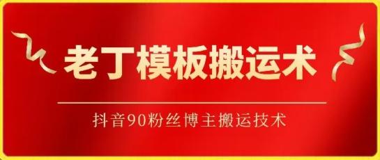 老丁模板搬运术：抖音90万粉丝博主搬运技术【揭秘】-梦凌网创