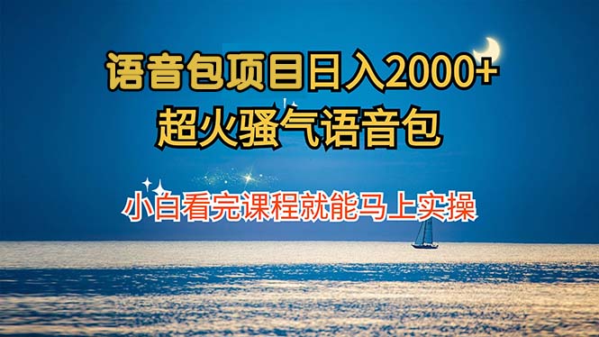 语音包项目 日入2000+ 超火骚气语音包小白看完课程就能马上实操-梦凌网创