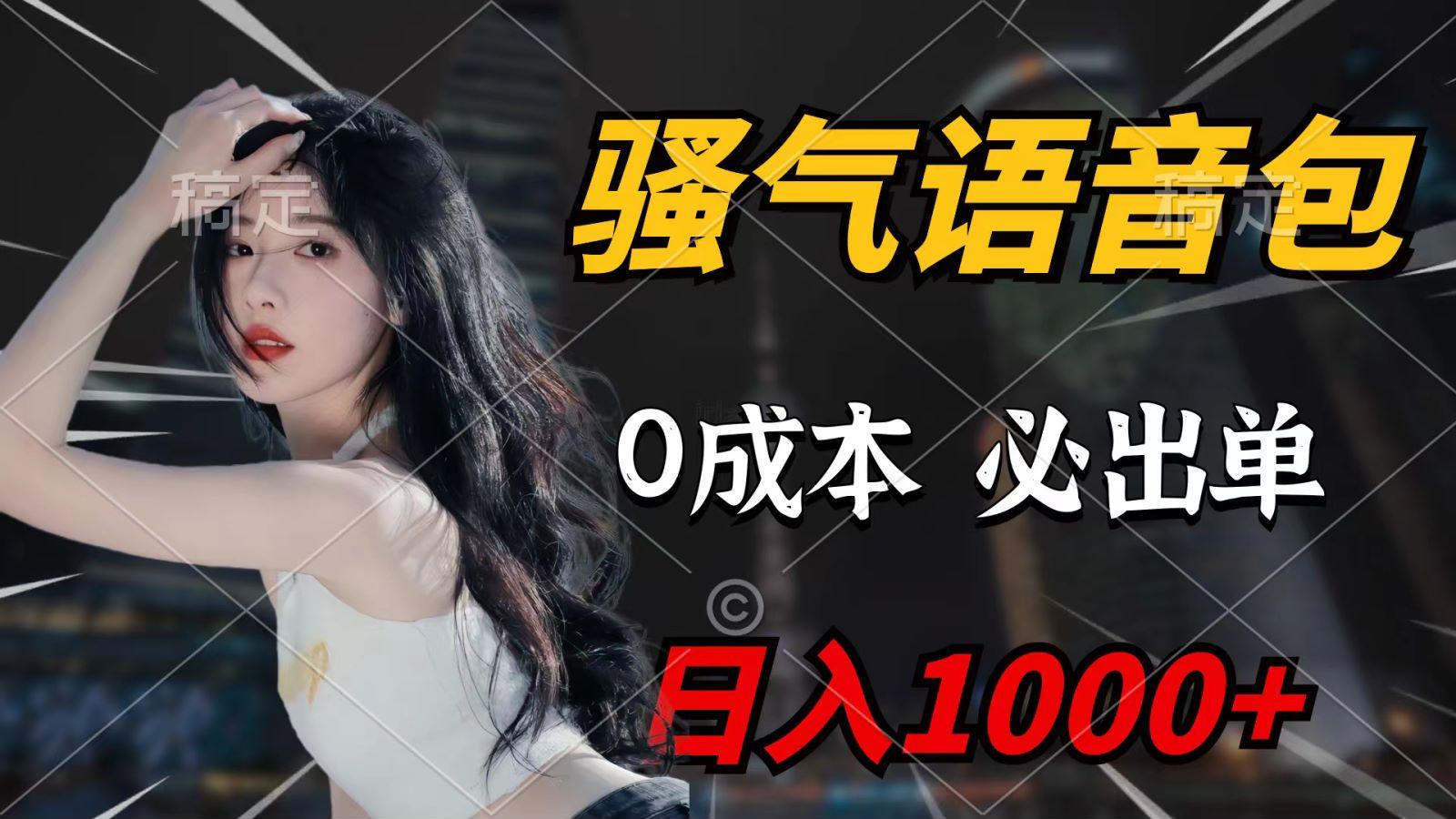 (9701期)骚气语音包，0成本一天1000+，闭着眼也能出单，详细教程！-梦凌网创