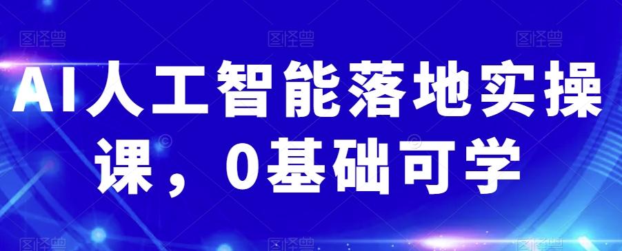 AI人工智能落地实操课，0基础可学-梦凌网创