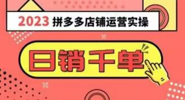 2023拼多多运营实操，每天30分钟日销1000＋，爆款选品技巧大全（10节课）-梦凌网创