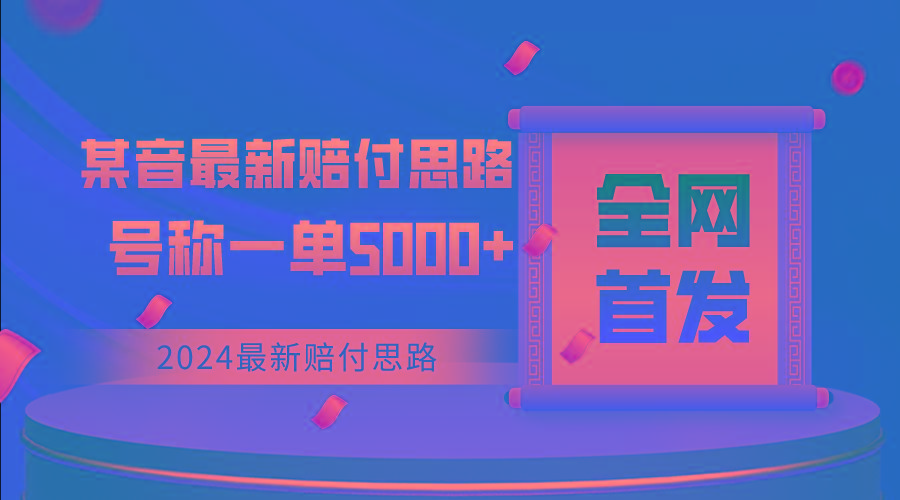 全网首发，2024最新某音赔付思路，号称一单收益5000+-梦凌网创