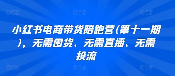 小红书电商带货陪跑营(第十一期)，无需囤货、无需直播、无需投流-梦凌网创