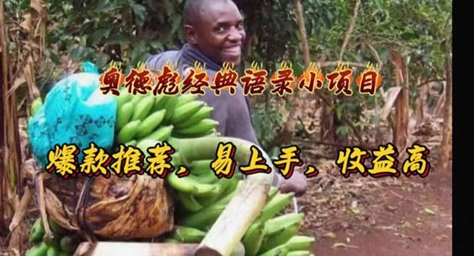 奥德彪经典语录小项目，爆款推荐，易上手，收益高-梦凌网创
