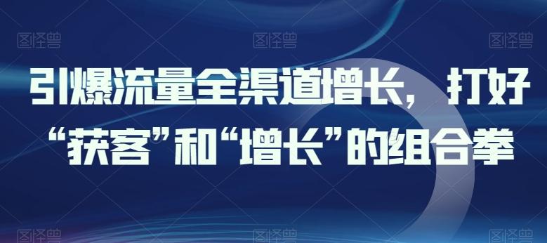 引爆流量全渠道增长，打好“获客”和“增长”的组合拳-梦凌网创