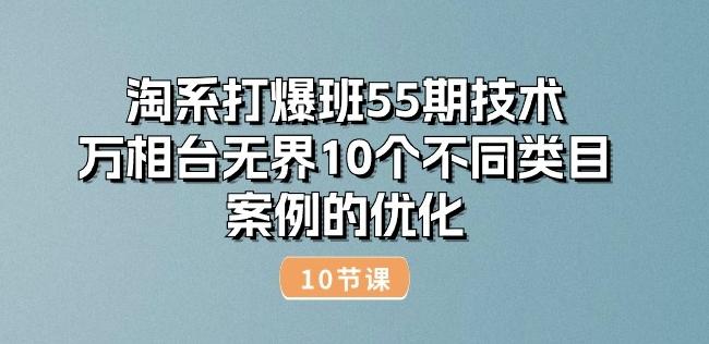 淘系打爆班55期技术：万相台无界10个不同类目案例的优化(10节)-梦凌网创