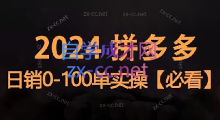 恒哥·2024拼多多日销0-100单实操-梦凌网创