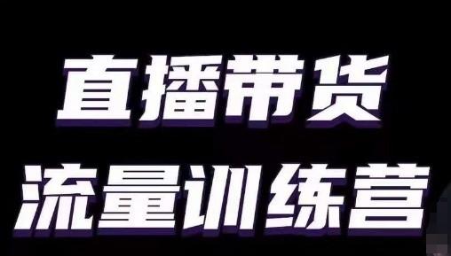 直播带货流量训练营，小白主播必学直播课-梦凌网创
