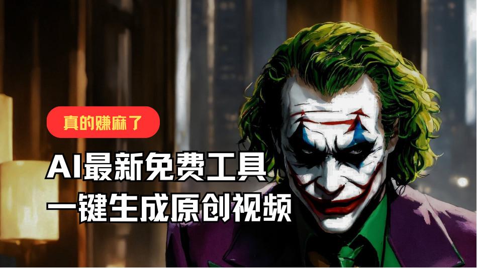 最新免费AI工具，一键生成原创视频，佛系搬运，轻松月入10000+！-梦凌网创