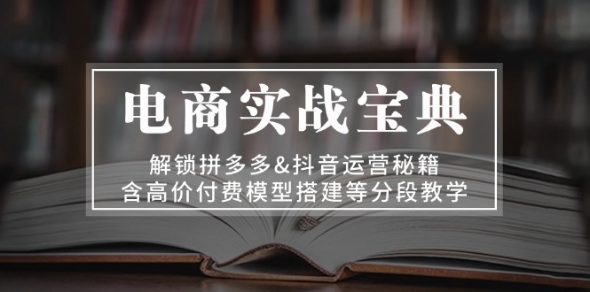 电商实战宝典 解锁拼多多&抖音运营秘籍 含高价付费模型搭建等分段教学-梦凌网创