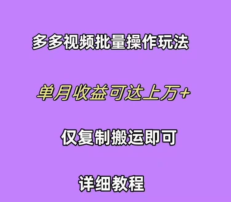 (10029期)拼多多视频带货快速过爆款选品教程 每天轻轻松松赚取三位数佣金 小白必…-梦凌网创