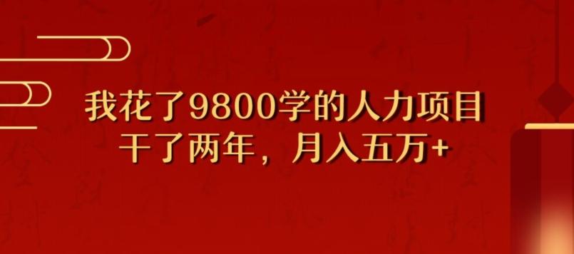我花了9800学习，干了两年赚了70万的人力项目-梦凌网创