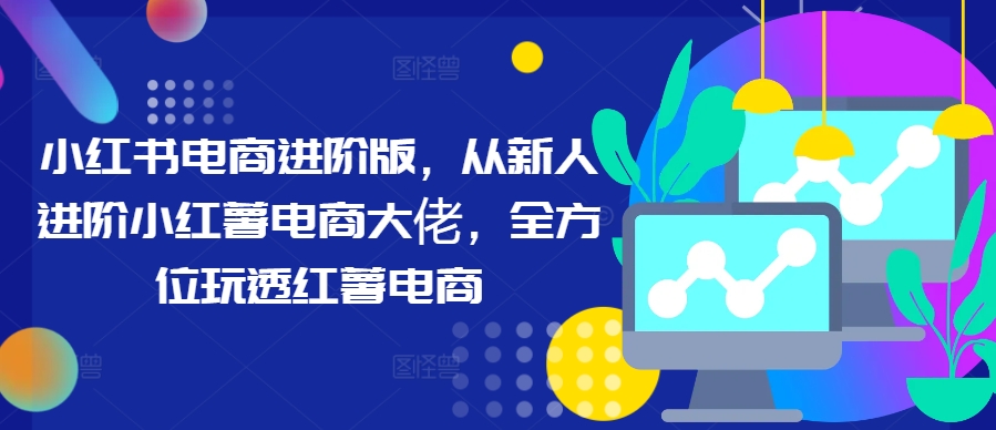 小红书电商进阶版，从新人进阶小红薯电商大佬，全方位玩透红薯电商-梦凌网创