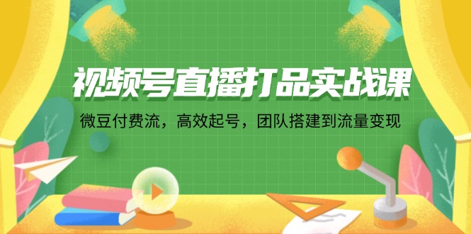 视频号直播打品实战课：微 豆 付 费 流，高效起号，团队搭建到流量变现-梦凌网创