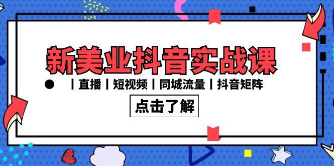 新美业抖音实战课丨直播丨短视频丨同城流量丨抖音矩阵(30节课)-梦凌网创