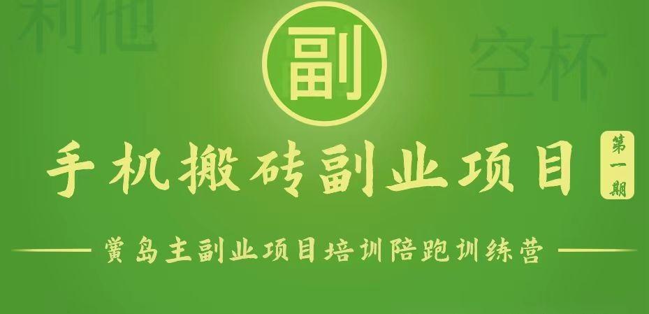 手机搬砖小副业项目训练营1.0，能用手机做的简单小副业-梦凌网创