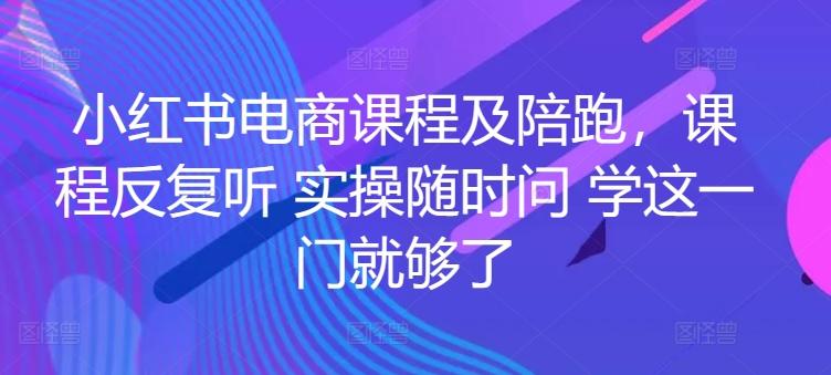 小红书电商课程及陪跑，课程反复听 实操随时问 学这一门就够了-梦凌网创