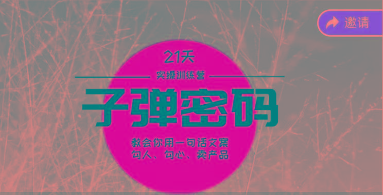 《子弹密码训练营》-用一句话文案勾人勾心卖产品，21天学到顶尖文案大师策略和技巧-梦凌网创