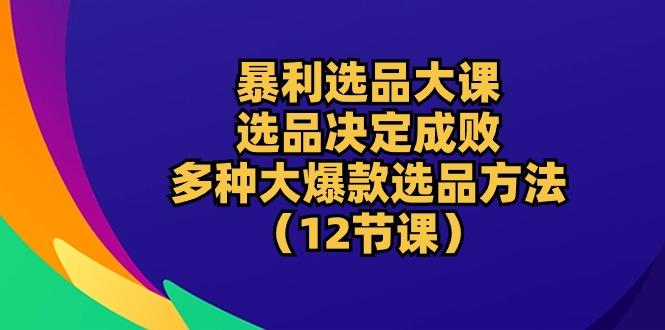 暴利 选品大课：选品决定成败，教你多种大爆款选品方法(12节课-梦凌网创