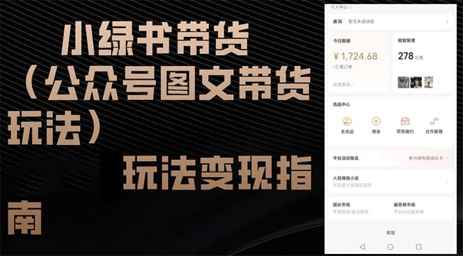 小绿书带货(公众号图文带货玩法-梦凌网创